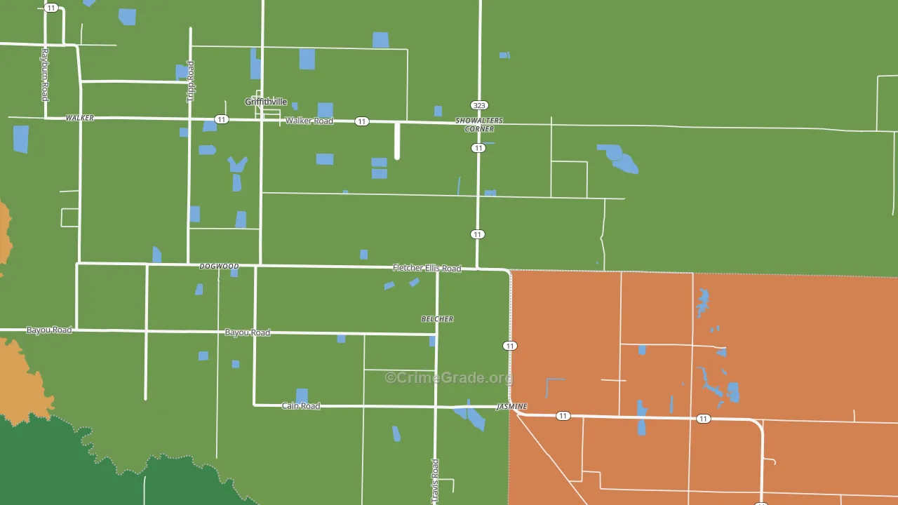 72060, AR Map of Drug-Related Crime Rates