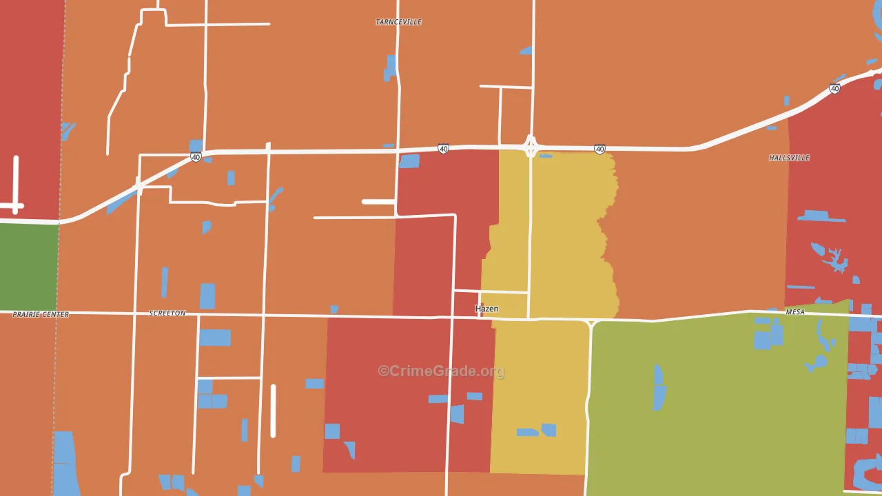 72064, AR Map of Drug-Related Crime Rates