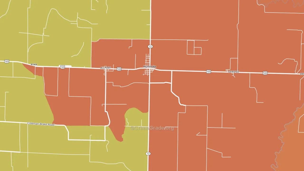 72072, AR Map of Drug-Related Crime Rates