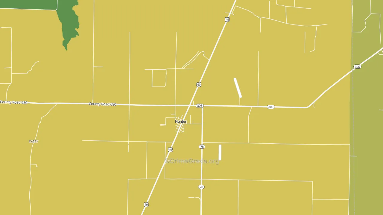 72074, AR Map of Drug-Related Crime Rates