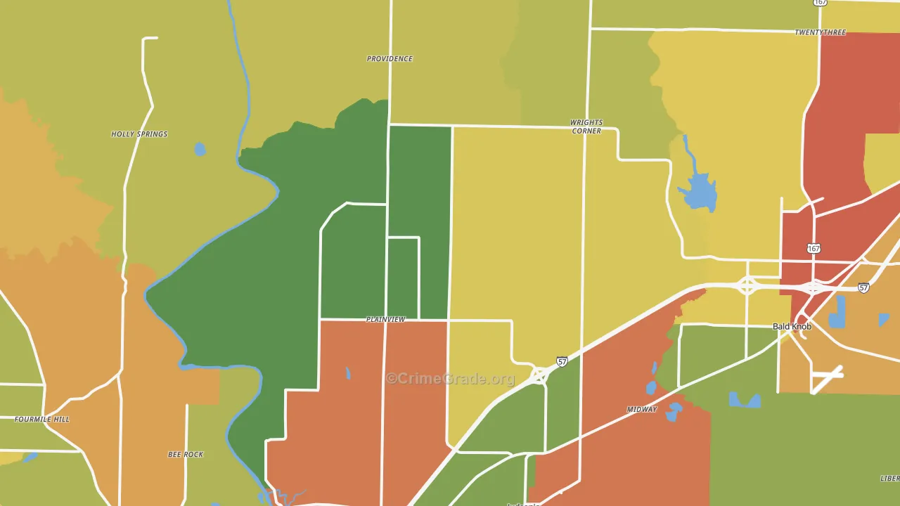 72081, AR Map of Drug-Related Crime Rates