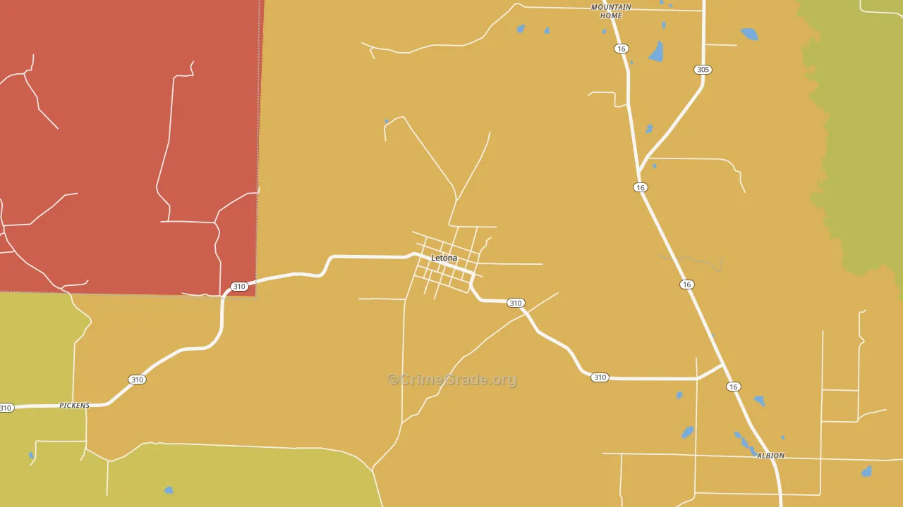 72085, AR Map of Drug-Related Crime Rates