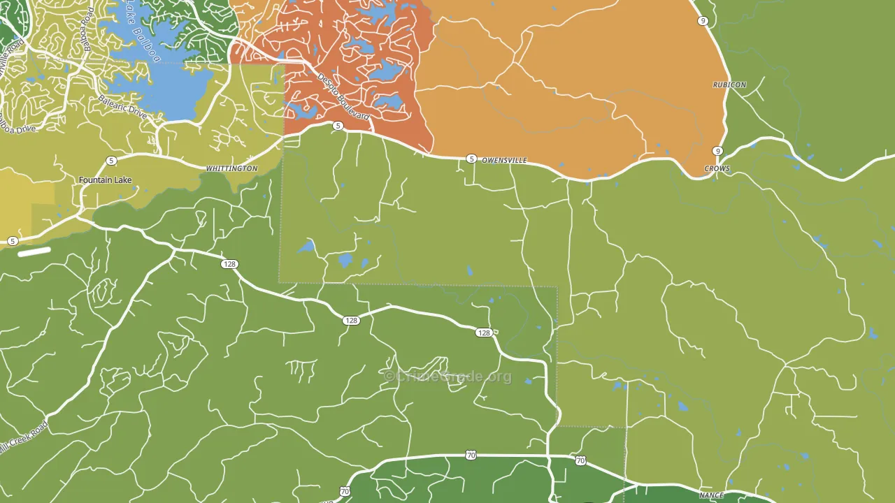 72087, AR Map of Drug-Related Crime Rates