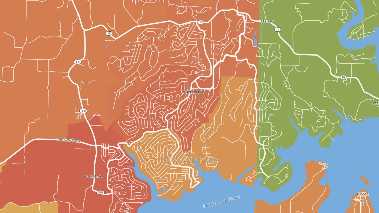 72088, AR Map of Drug-Related Crime Rates