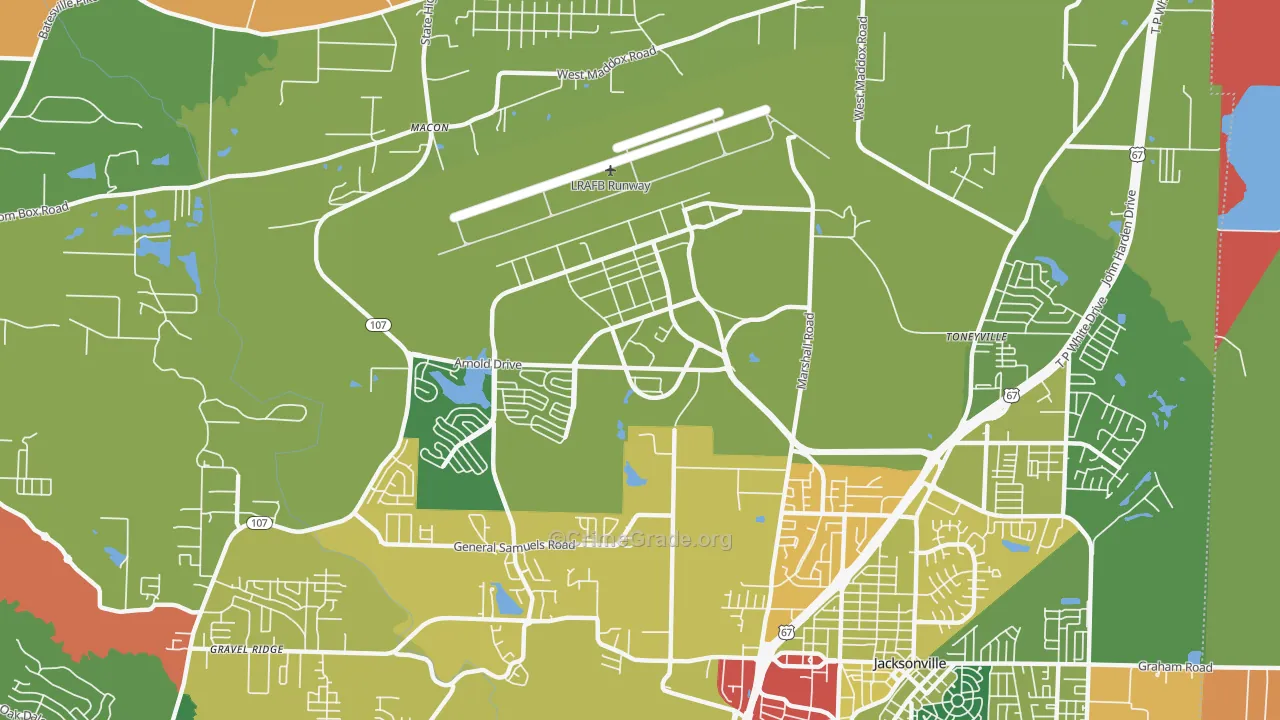 72099, AR Map of Drug-Related Crime Rates