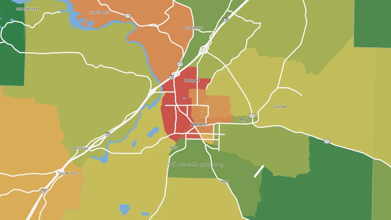 72104, AR Map of Drug-Related Crime Rates