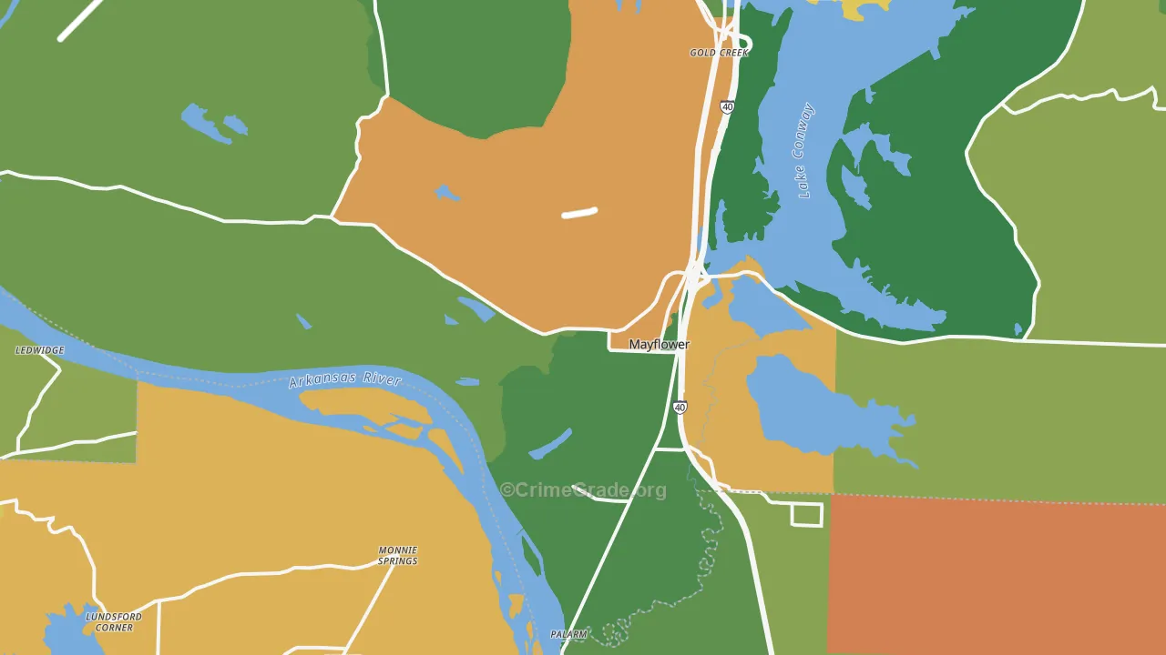 72106, AR Map of Drug-Related Crime Rates