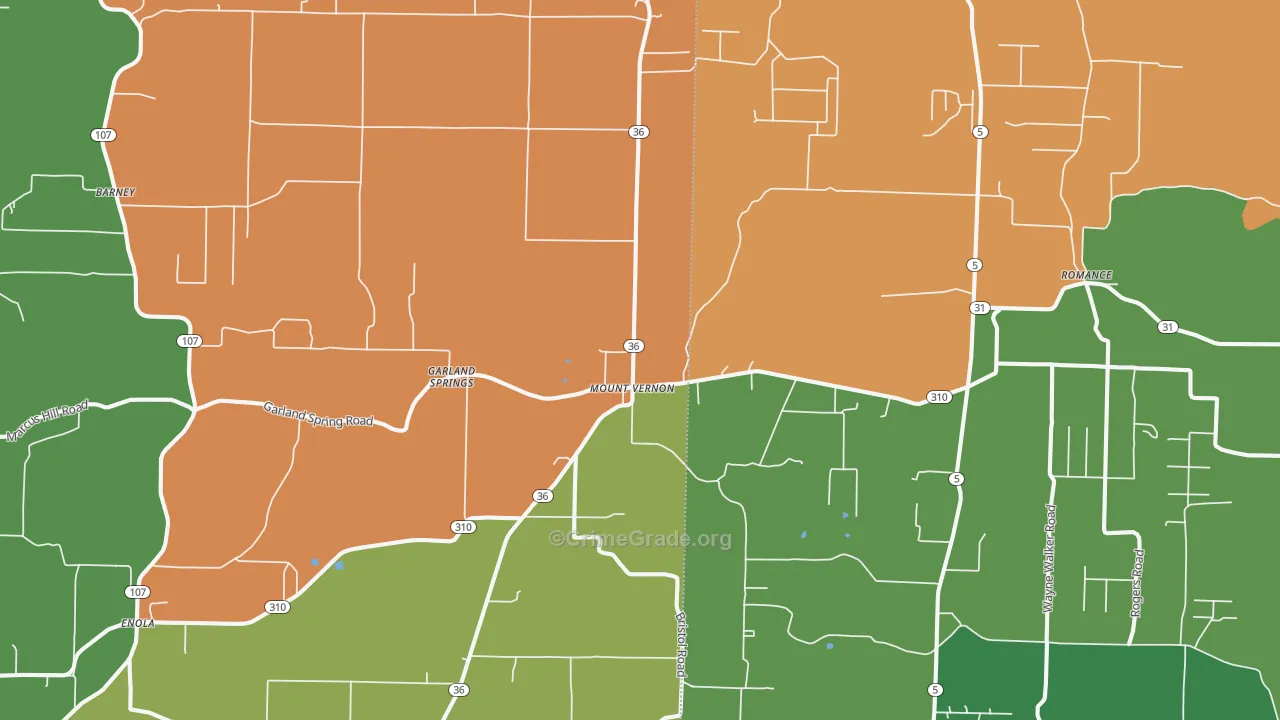 72111, AR Map of Drug-Related Crime Rates