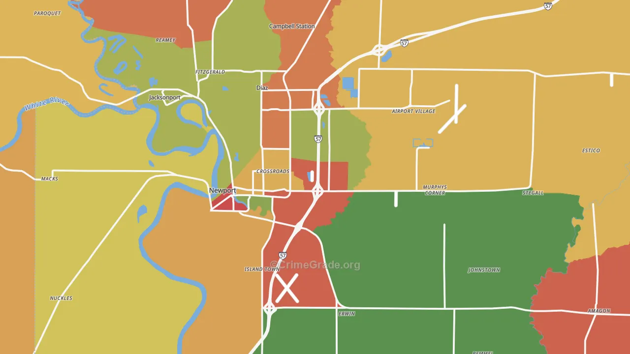 72112, AR Map of Drug-Related Crime Rates