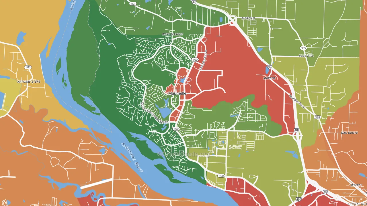 72113, AR Map of Drug-Related Crime Rates