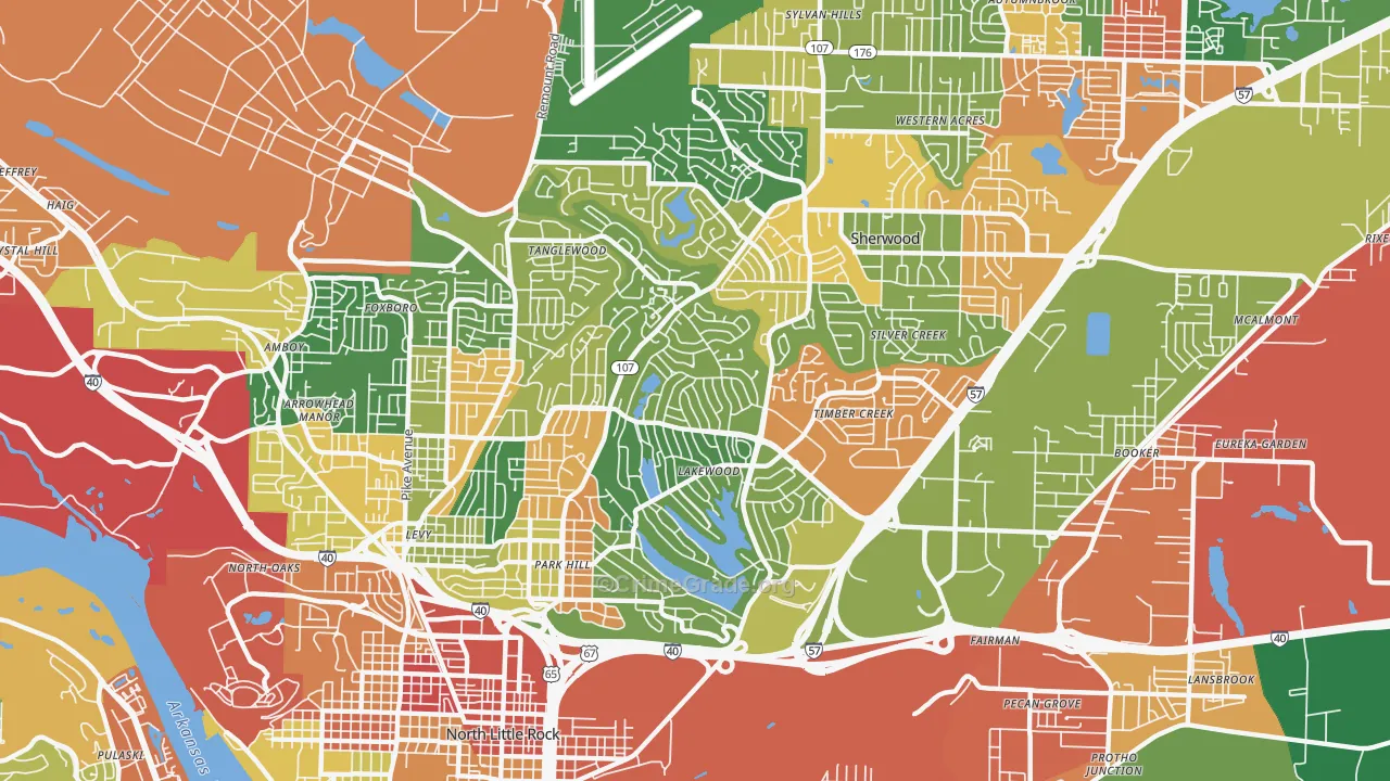 72116, AR Map of Drug-Related Crime Rates