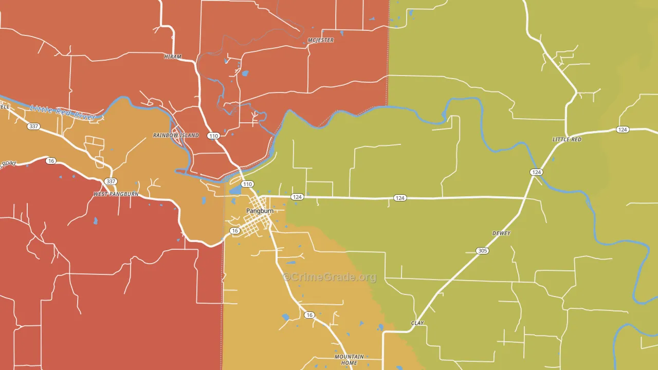 72121, AR Map of Drug-Related Crime Rates
