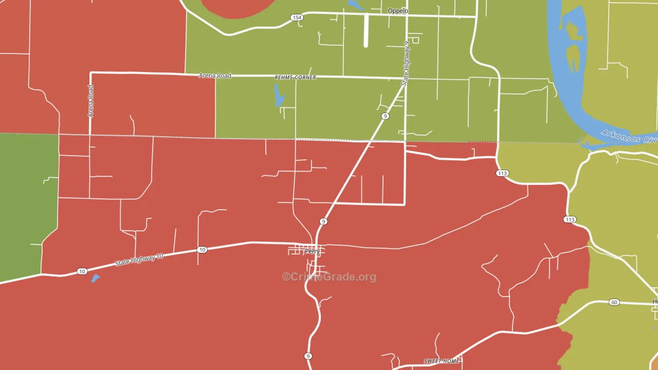 72125, AR Map of Drug-Related Crime Rates