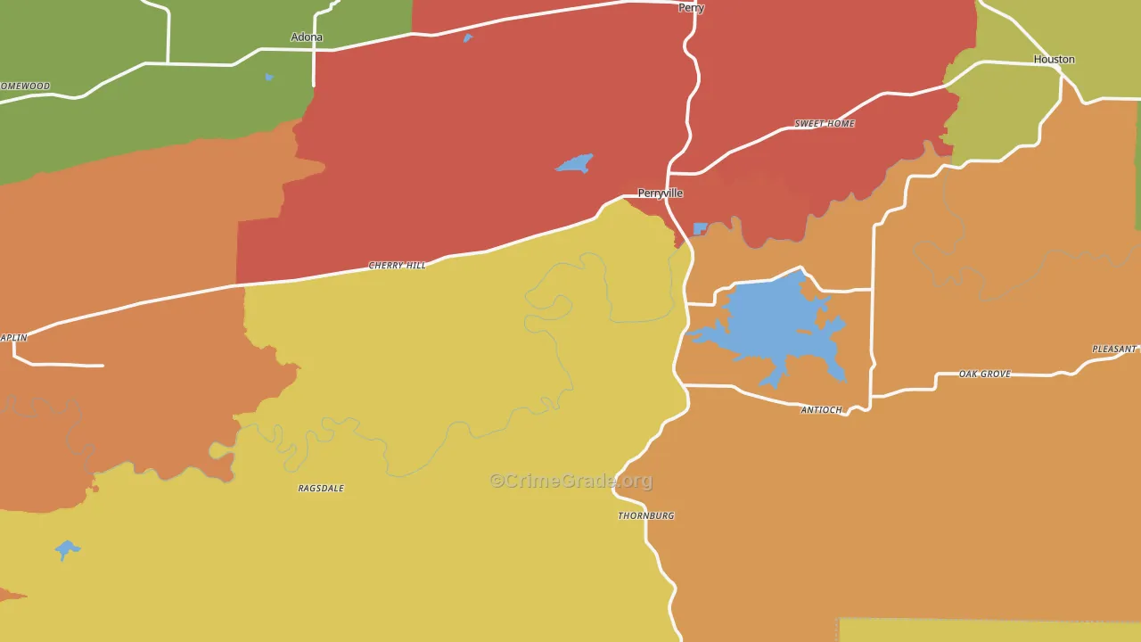 72126, AR Map of Drug-Related Crime Rates