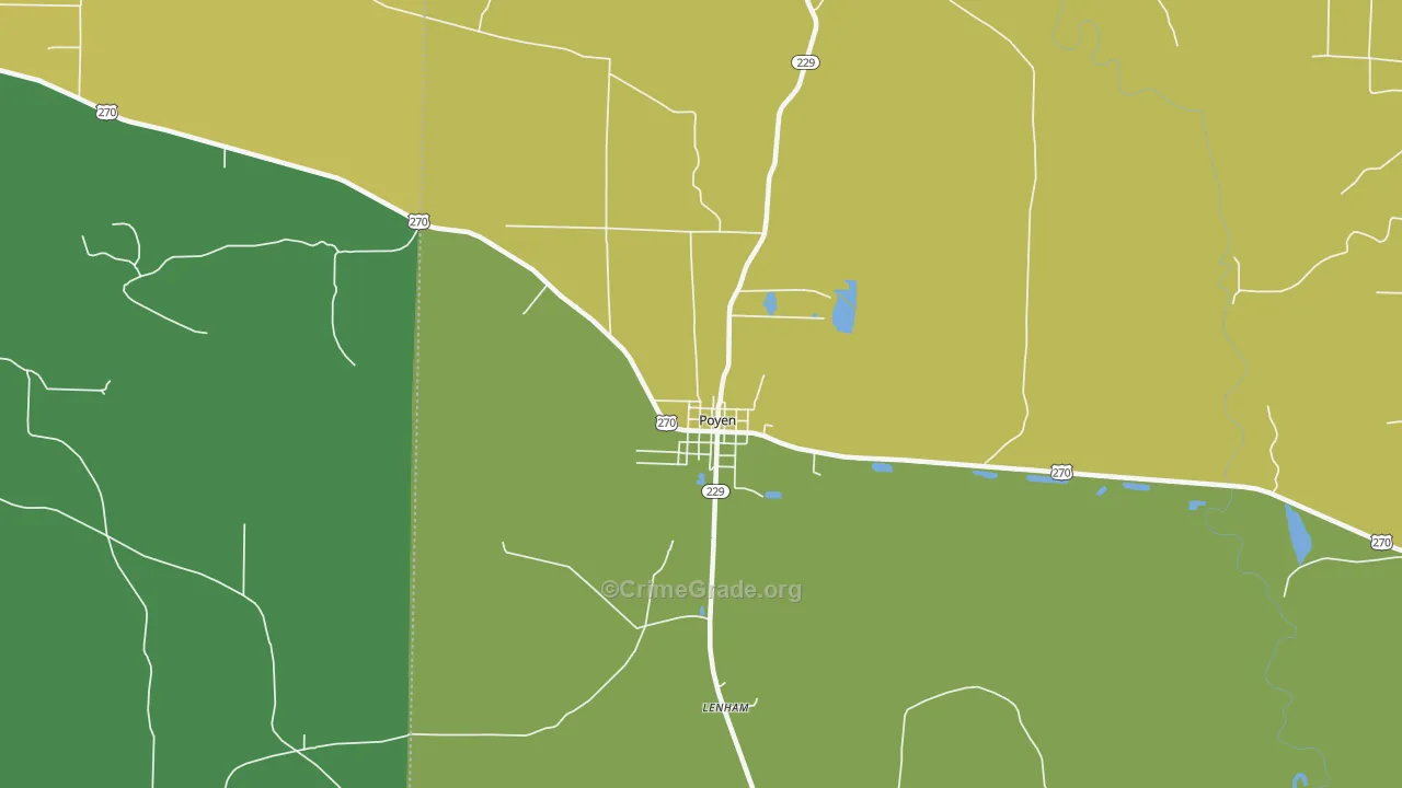 72128, AR Map of Drug-Related Crime Rates