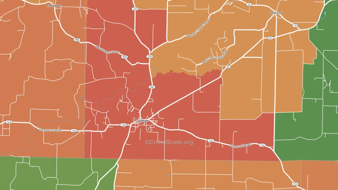 72131, AR Map of Drug-Related Crime Rates
