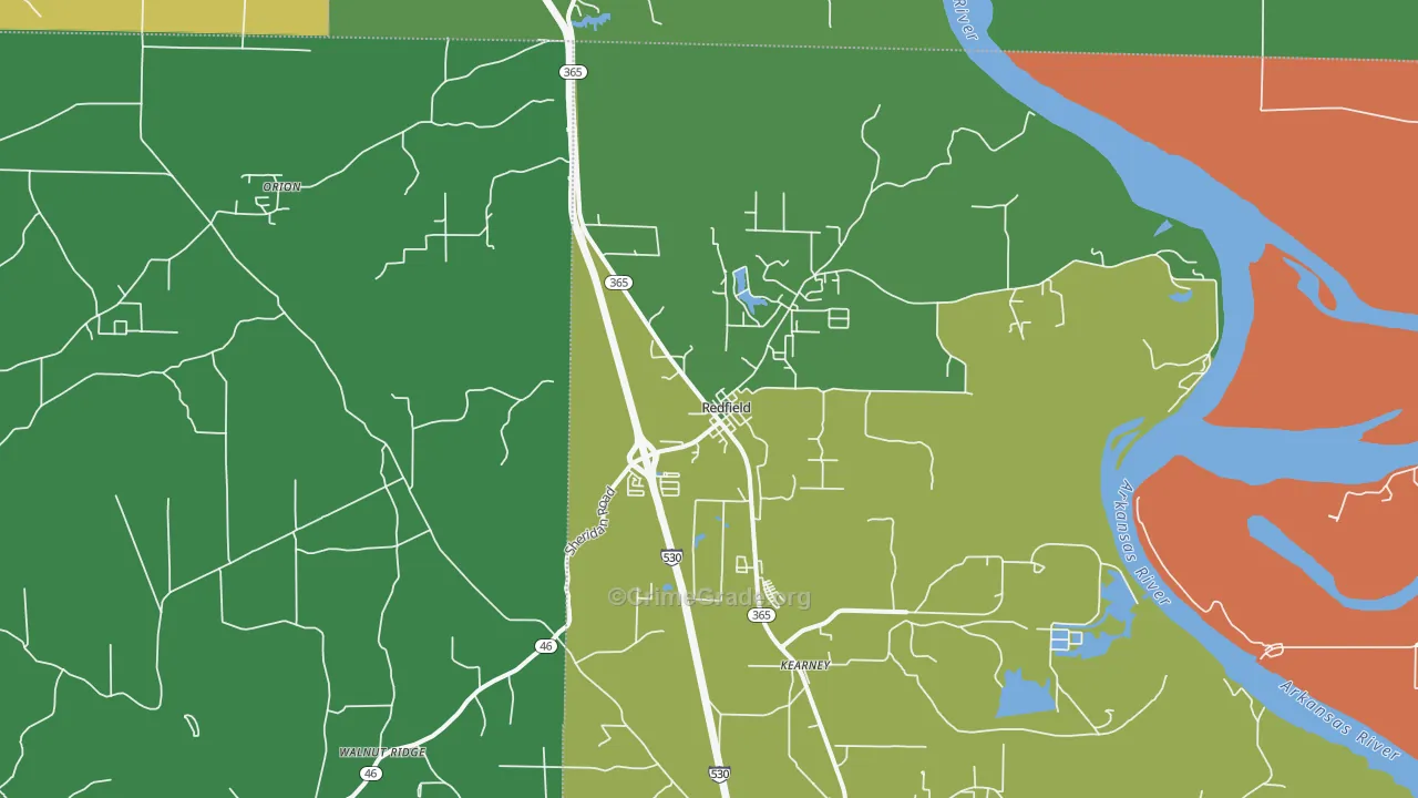 72132, AR Map of Drug-Related Crime Rates
