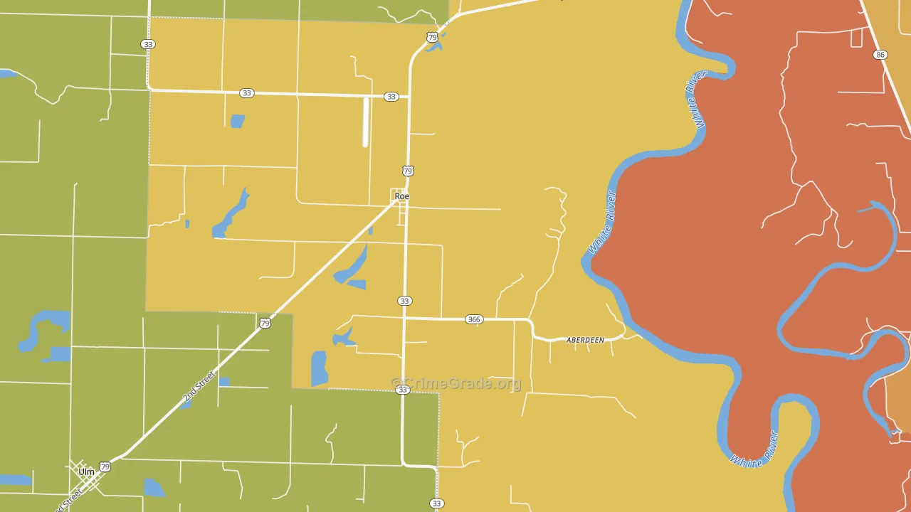 72134, AR Map of Drug-Related Crime Rates