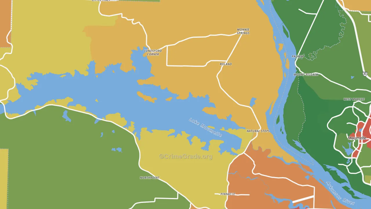 72135, AR Map of Drug-Related Crime Rates