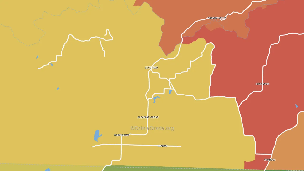 72141, AR Map of Drug-Related Crime Rates