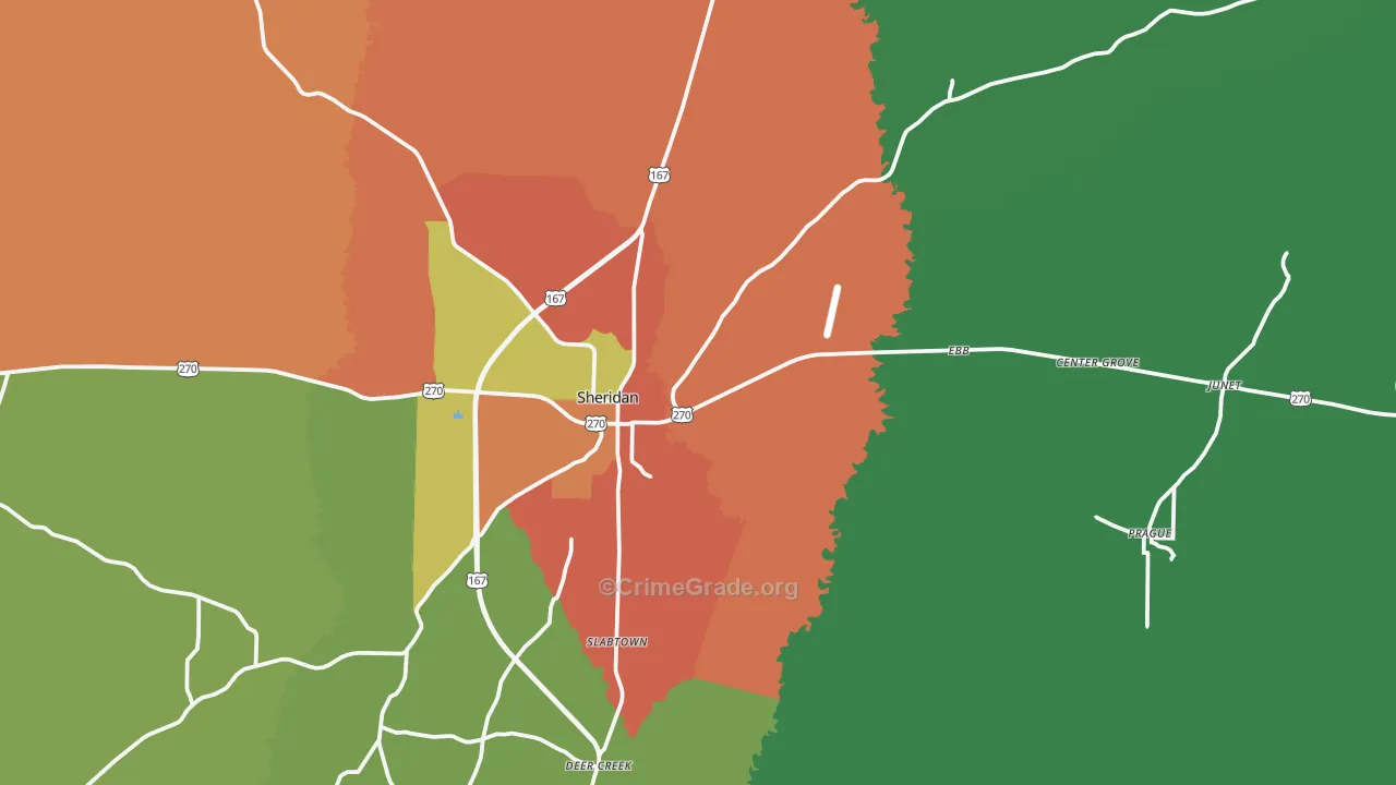72150, AR Map of Drug-Related Crime Rates