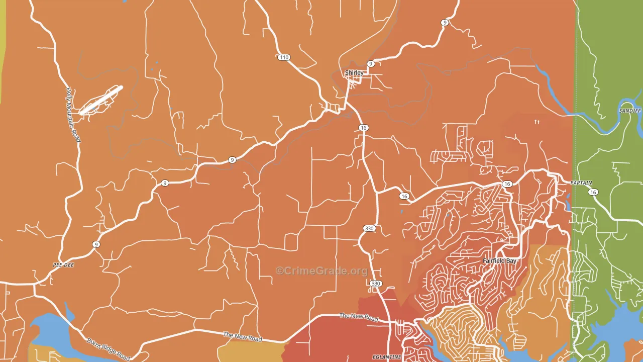 72153, AR Map of Drug-Related Crime Rates