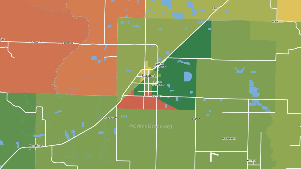 72160, AR Map of Drug-Related Crime Rates