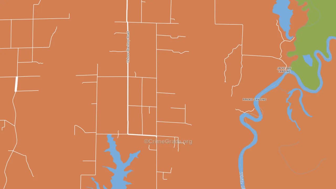 72166, AR Map of Drug-Related Crime Rates