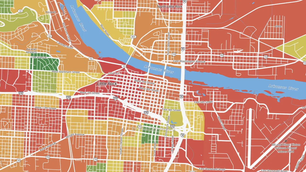 72201, AR Map of Drug-Related Crime Rates