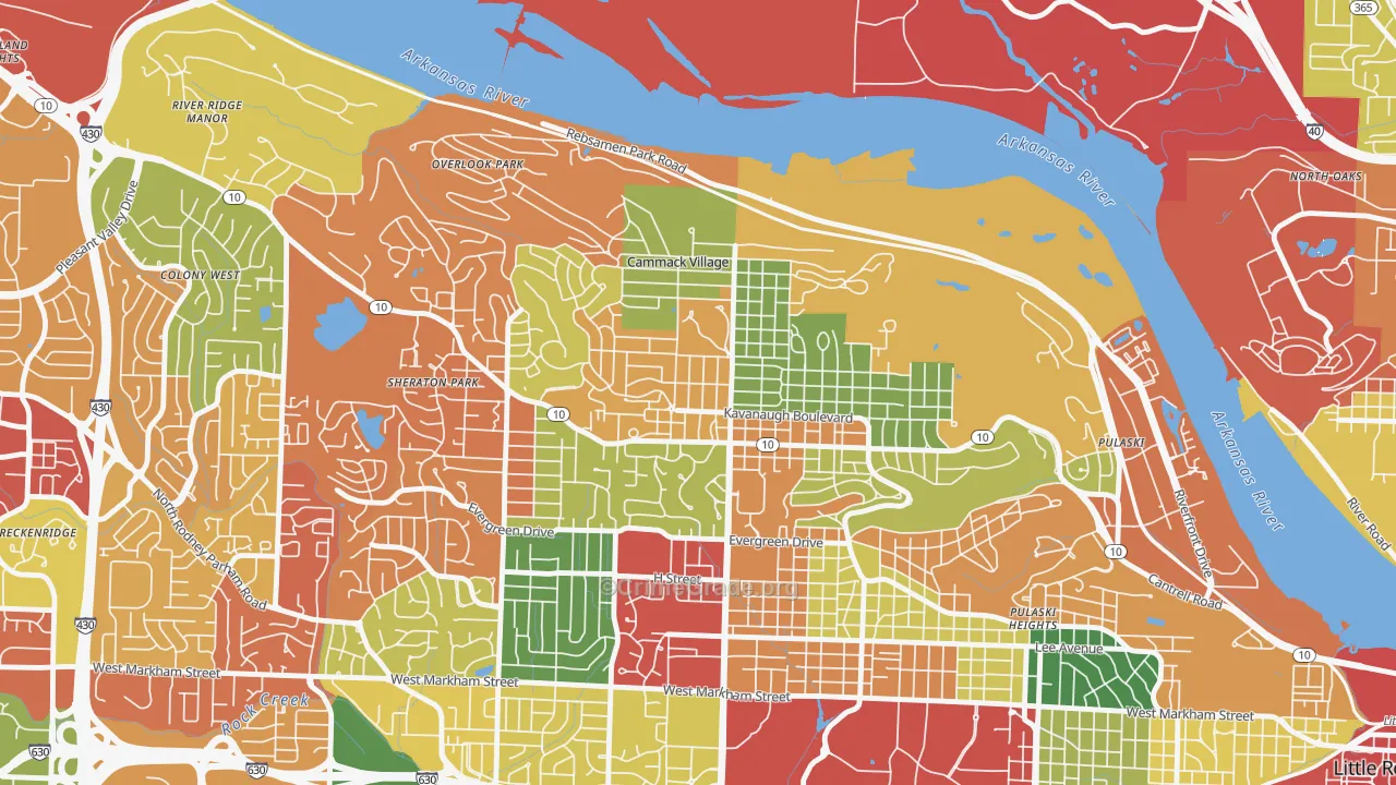 72207, AR Map of Drug-Related Crime Rates