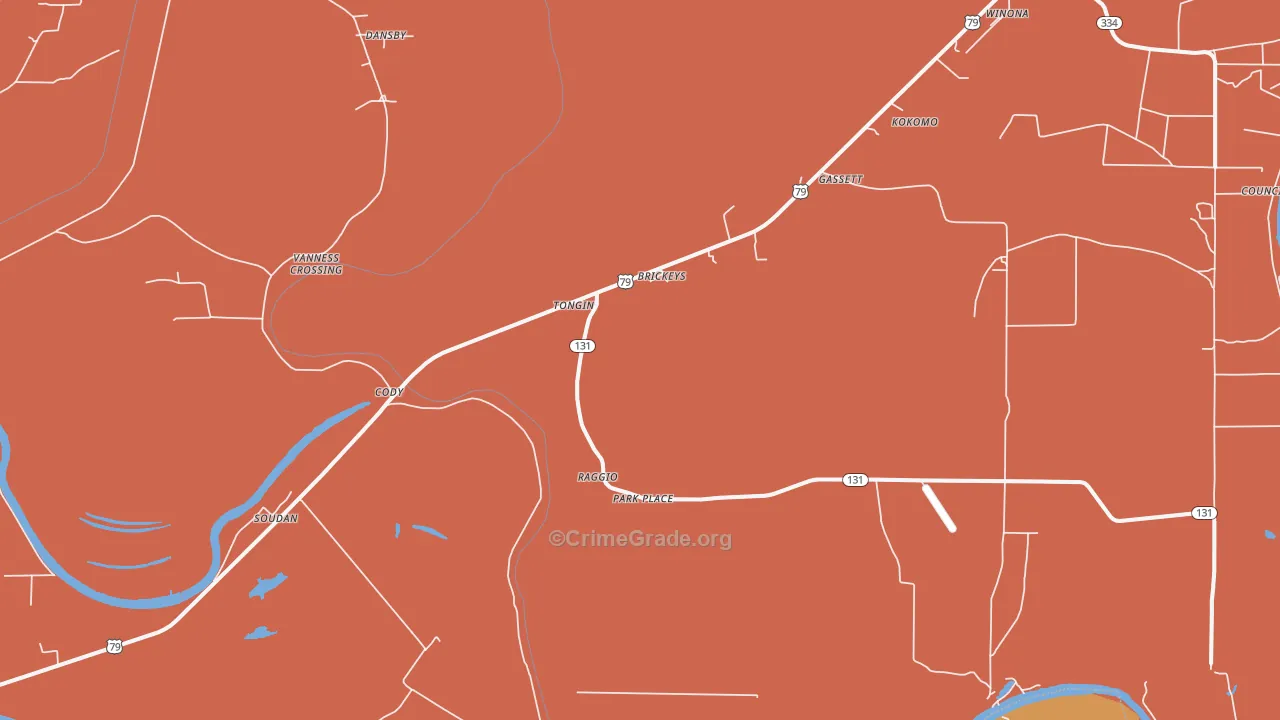 72320, AR Map of Drug-Related Crime Rates