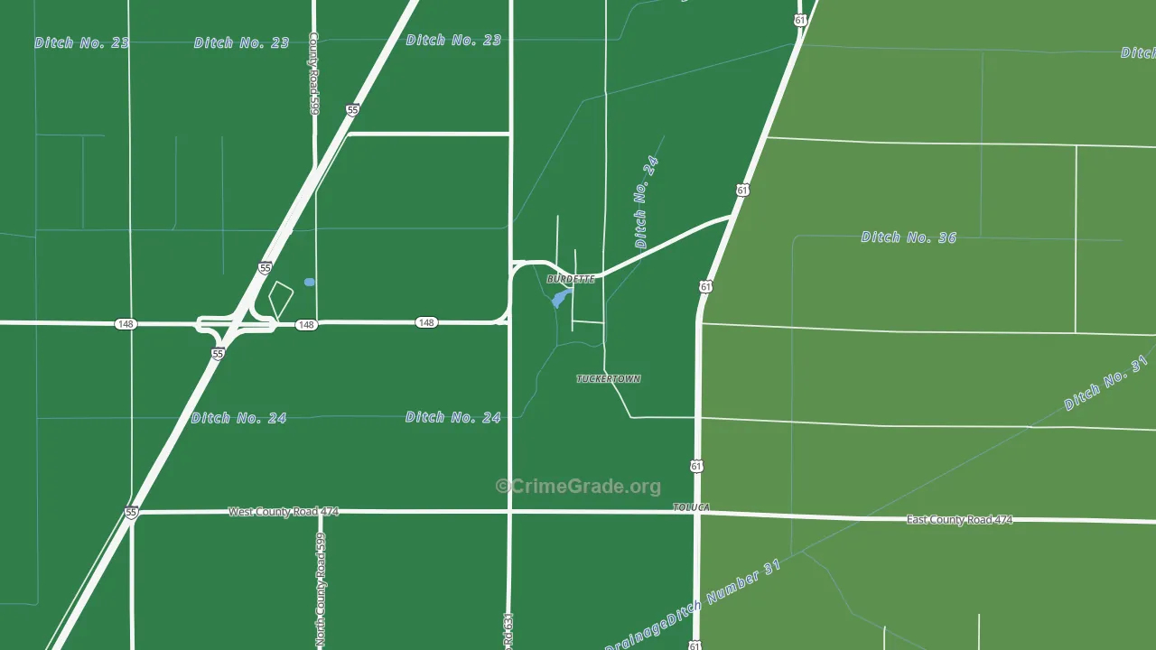 72321, AR Map of Drug-Related Crime Rates