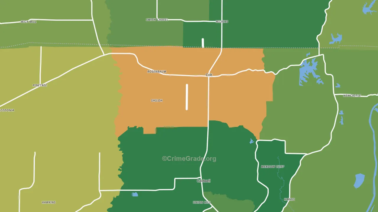 72326, AR Map of Drug-Related Crime Rates