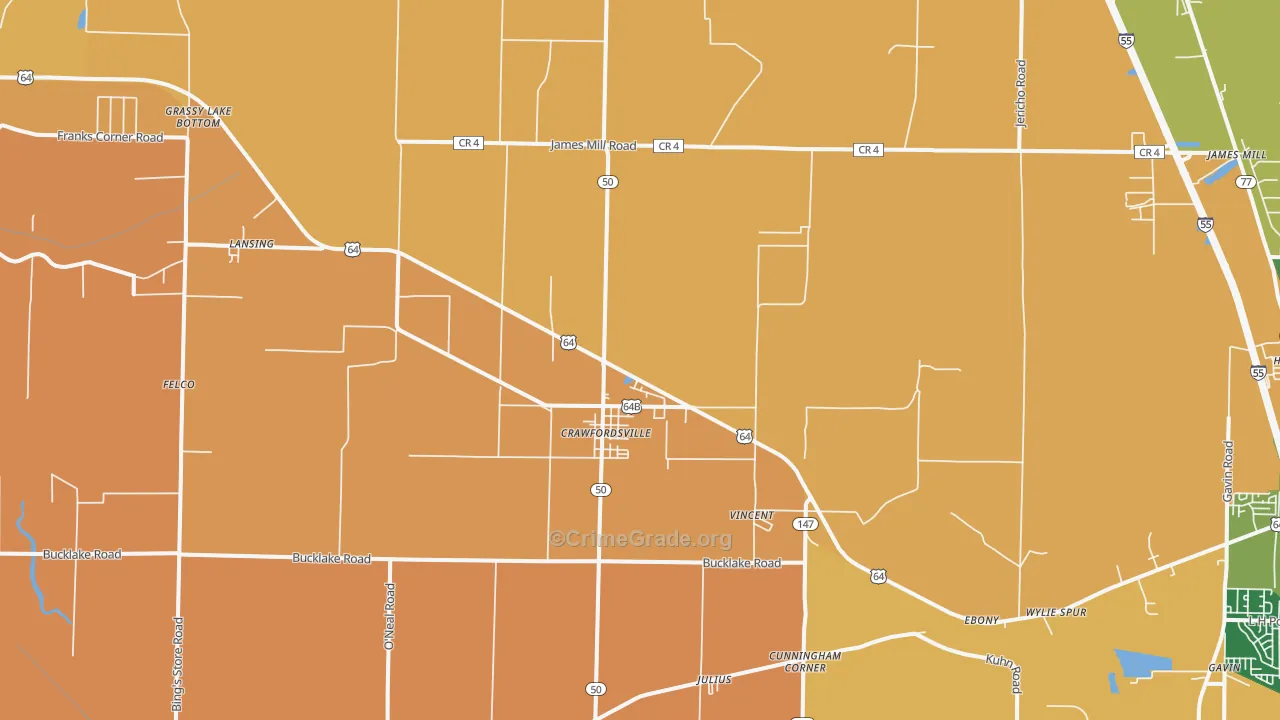 72327, AR Map of Drug-Related Crime Rates
