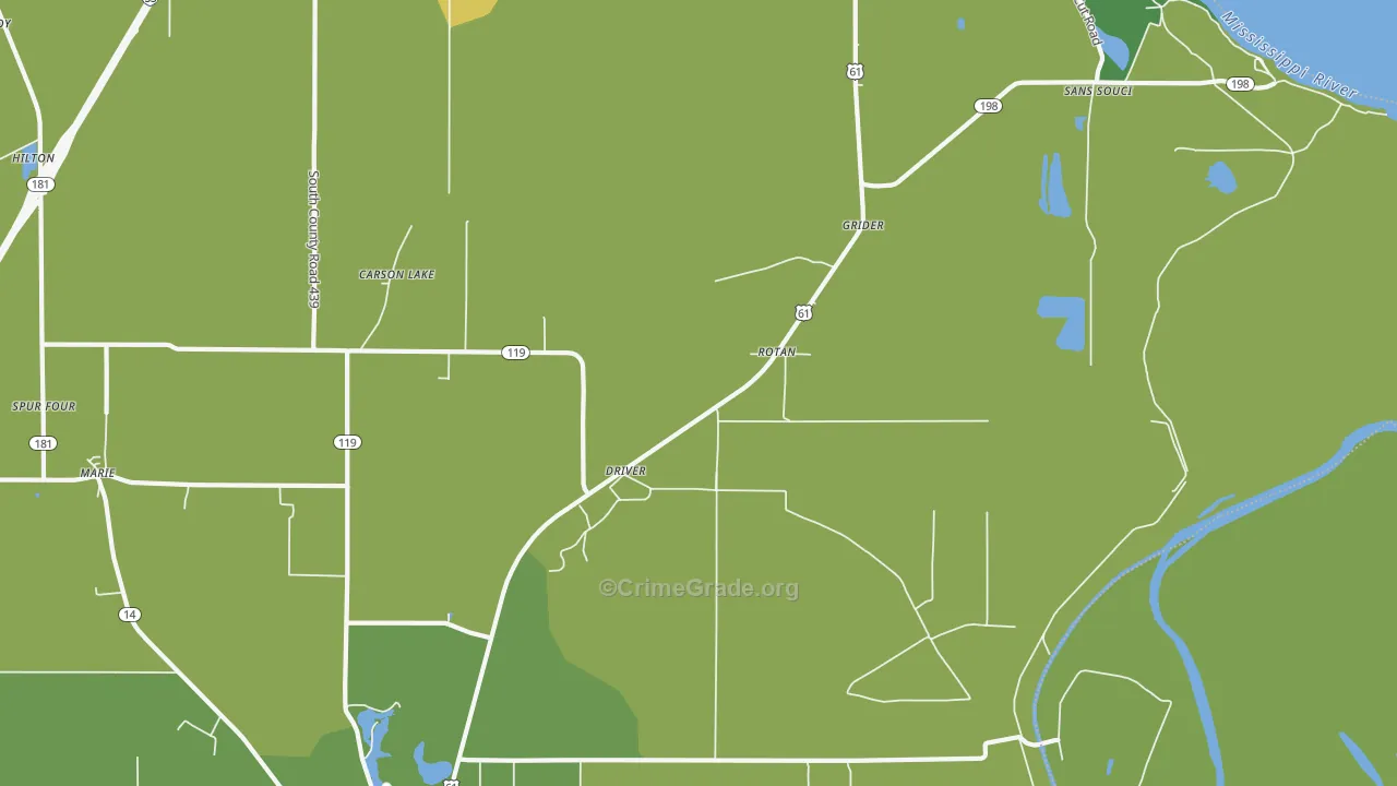 72329, AR Map of Drug-Related Crime Rates