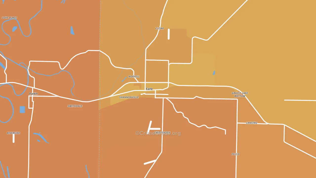 72331, AR Map of Drug-Related Crime Rates