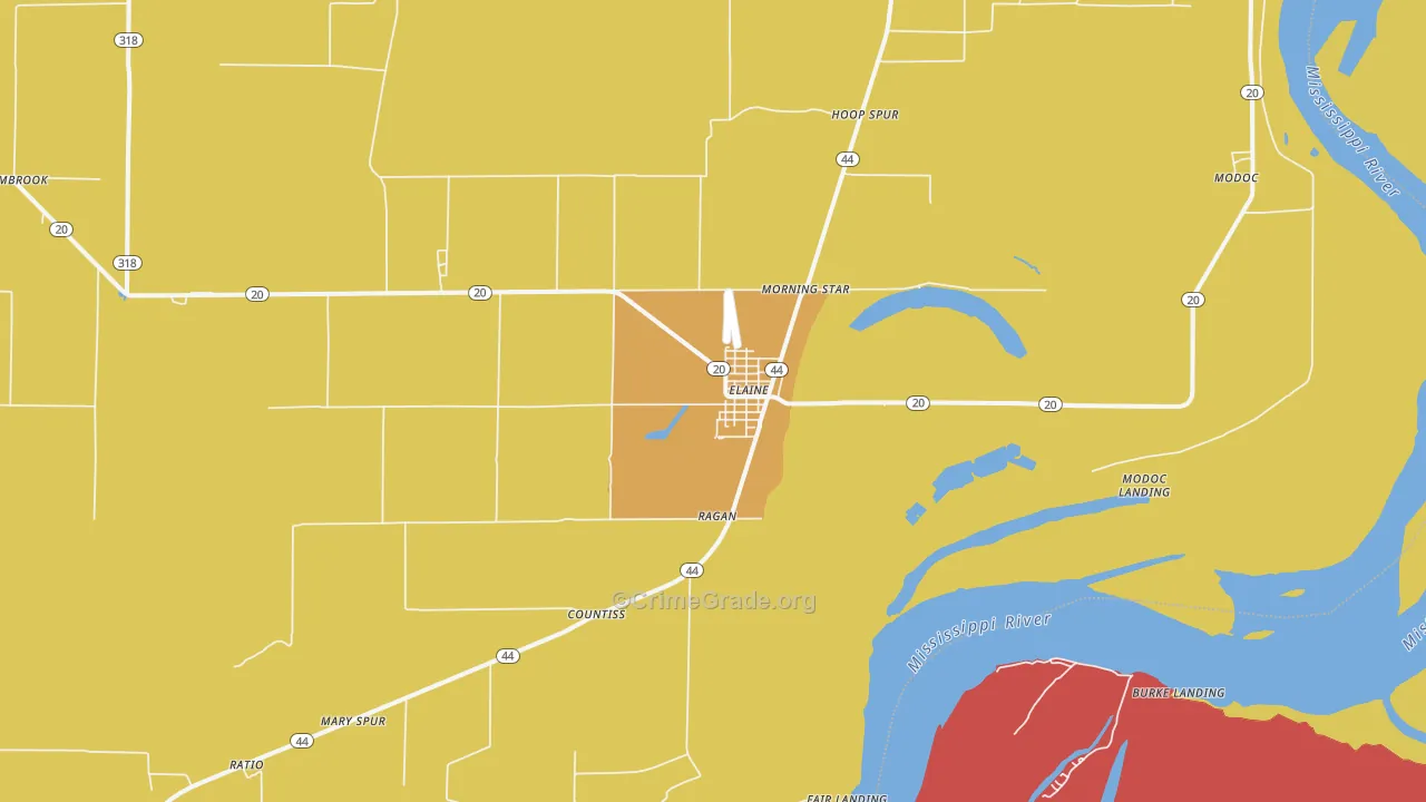 72333, AR Map of Drug-Related Crime Rates