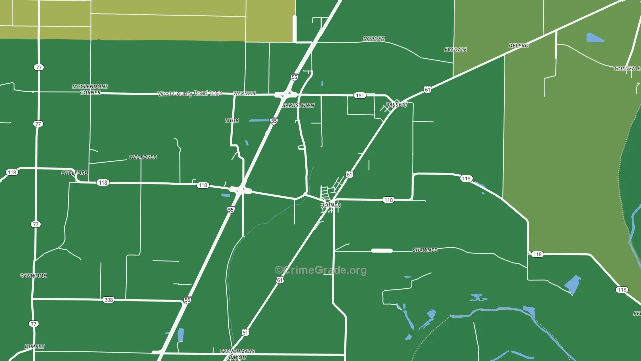 72350, AR Map of Drug-Related Crime Rates