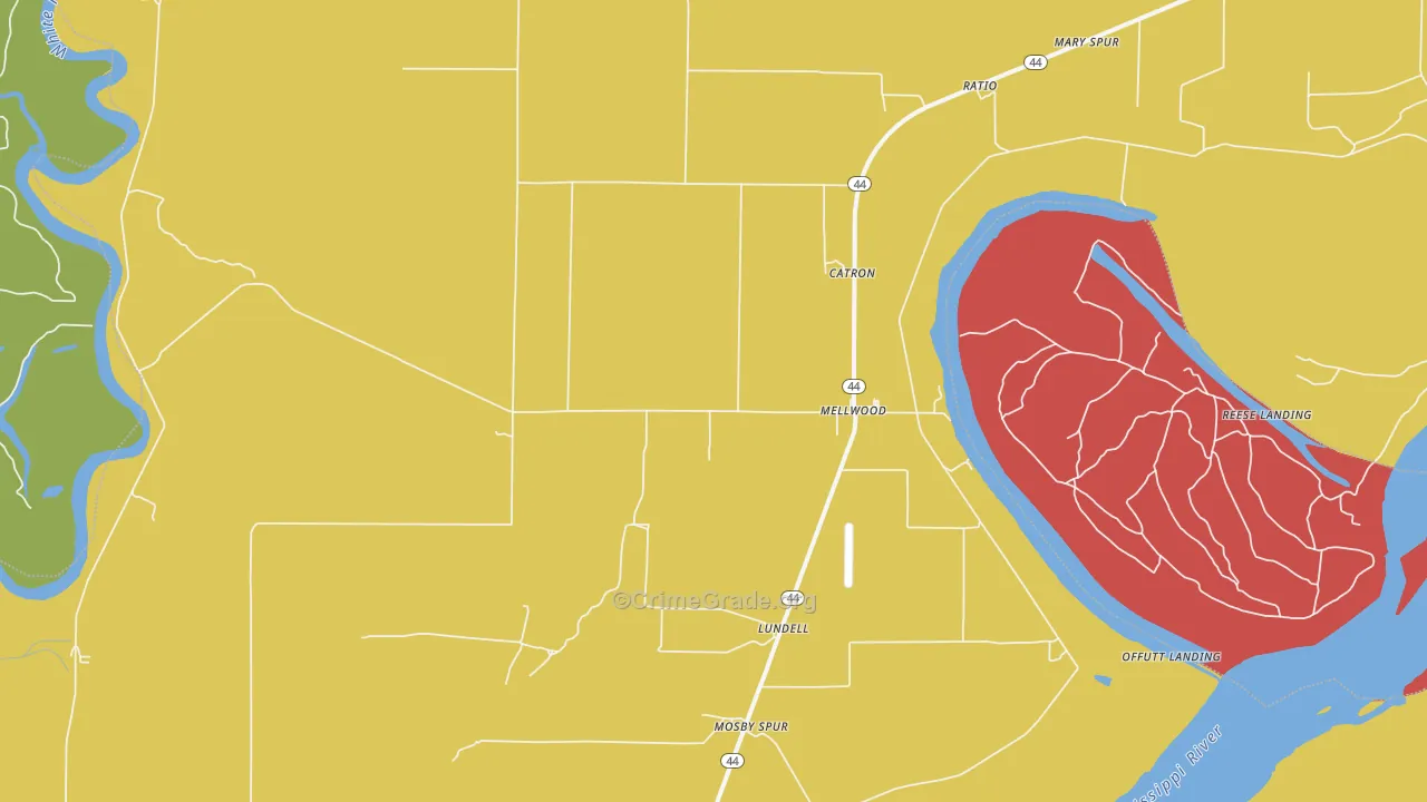 72367, AR Map of Drug-Related Crime Rates