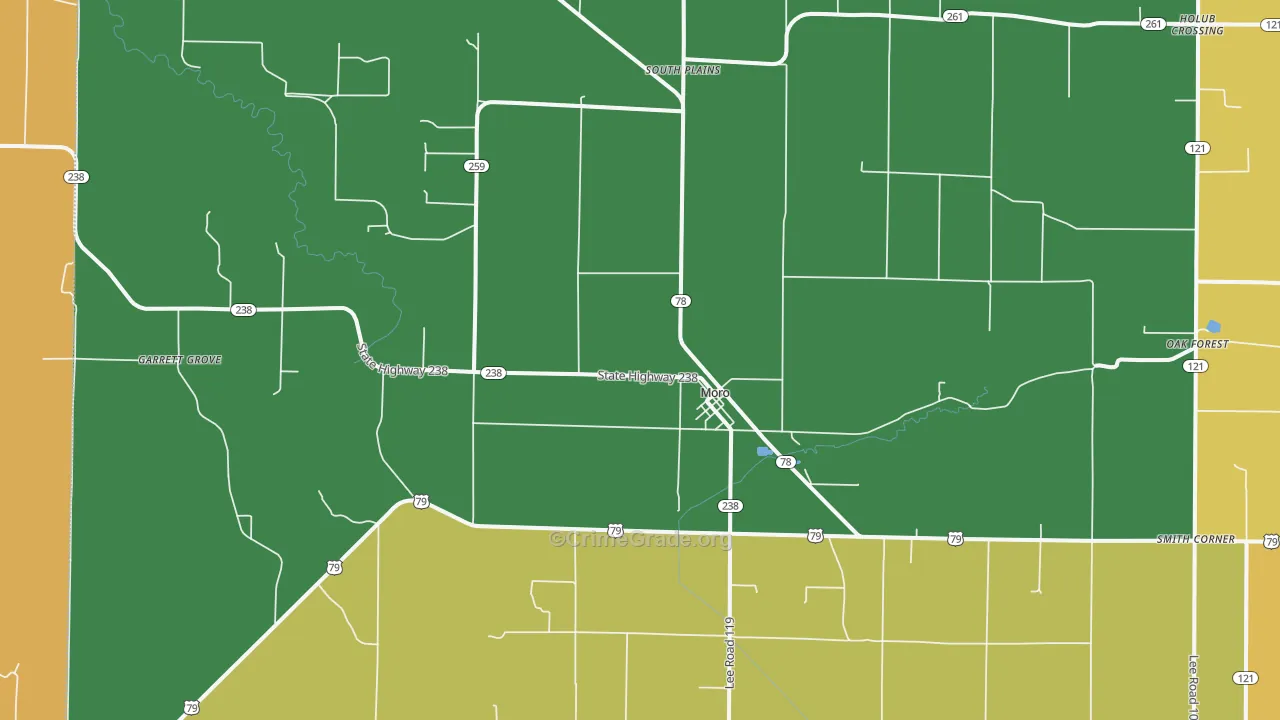 72368, AR Map of Drug-Related Crime Rates