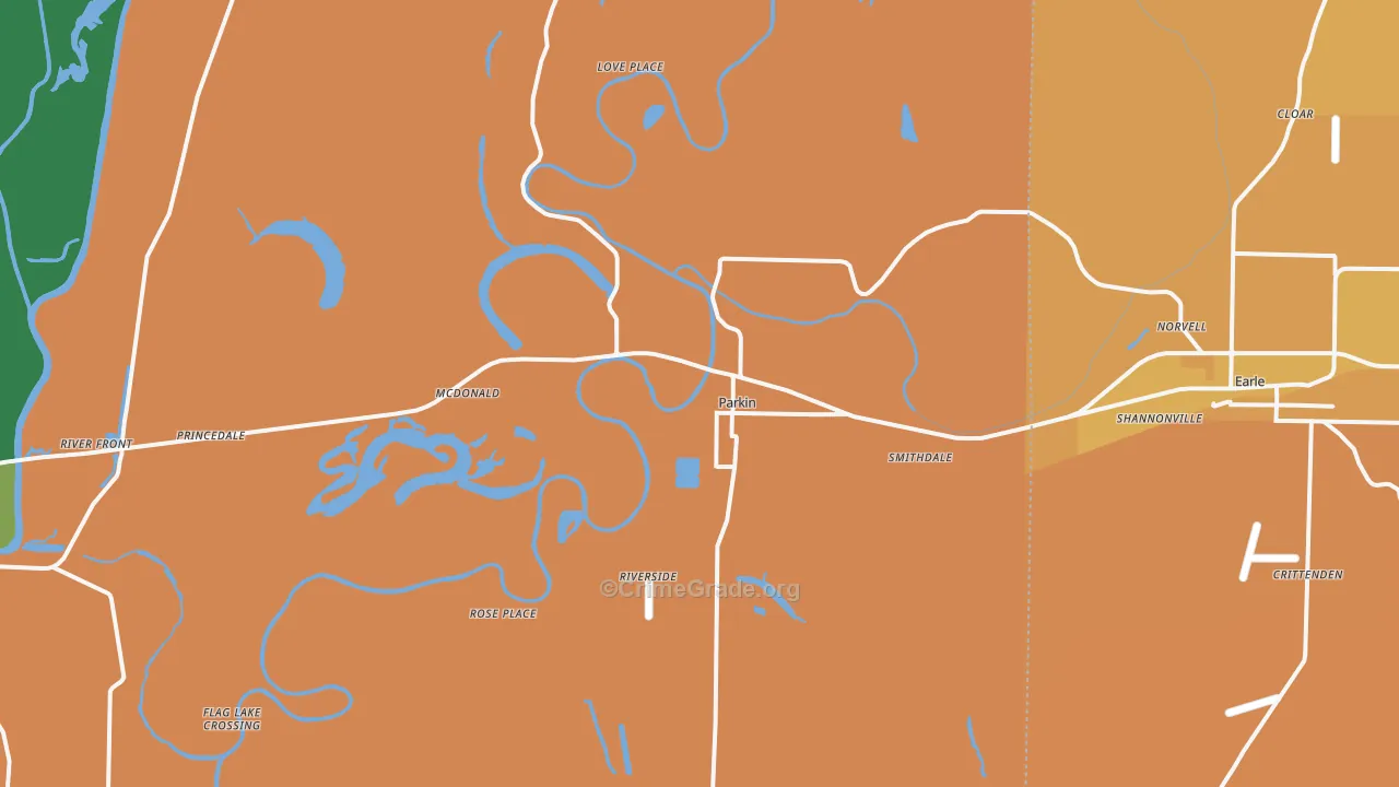 72373, AR Map of Drug-Related Crime Rates