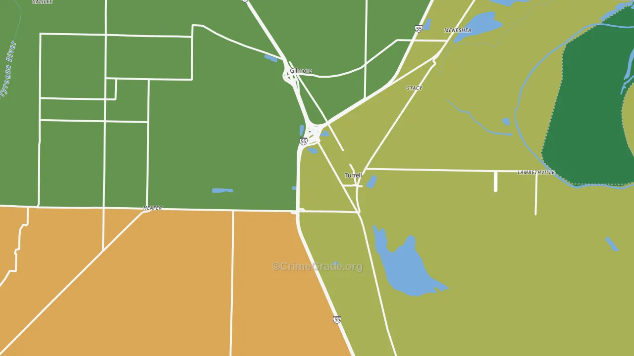 72384, AR Map of Drug-Related Crime Rates