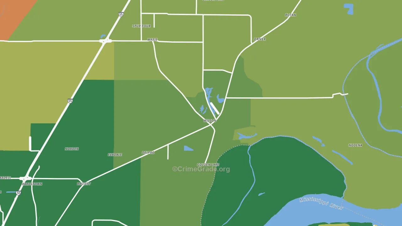72395, AR Map of Drug-Related Crime Rates