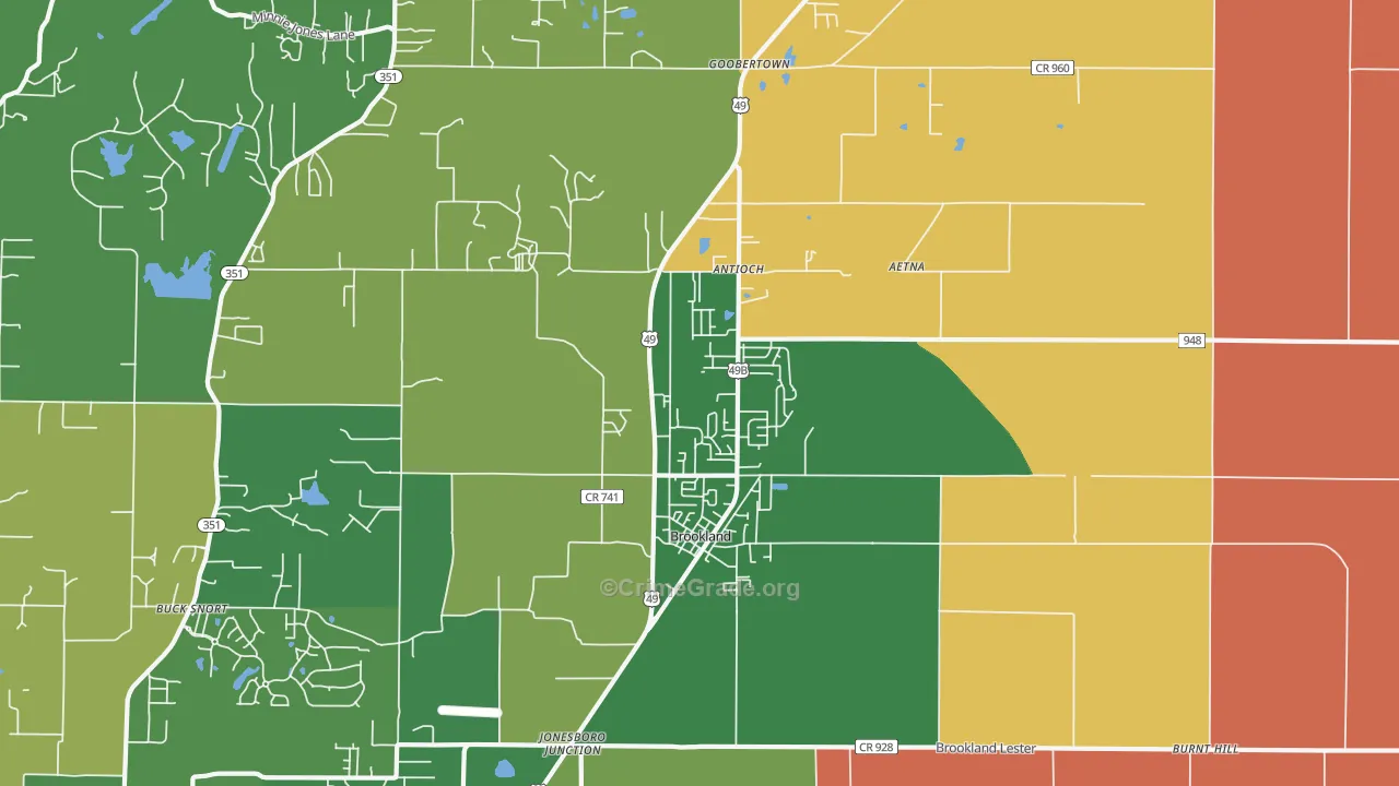 72417, AR Map of Drug-Related Crime Rates