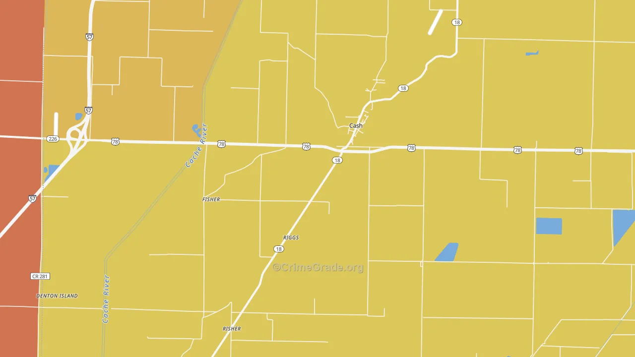 72421, AR Map of Drug-Related Crime Rates