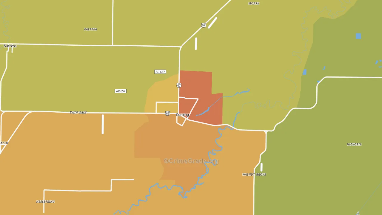 72422, AR Map of Drug-Related Crime Rates
