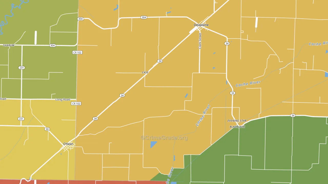 72425, AR Map of Drug-Related Crime Rates