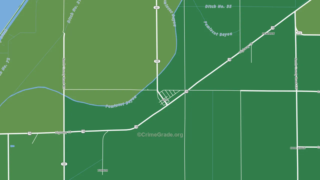 72426, AR Map of Drug-Related Crime Rates