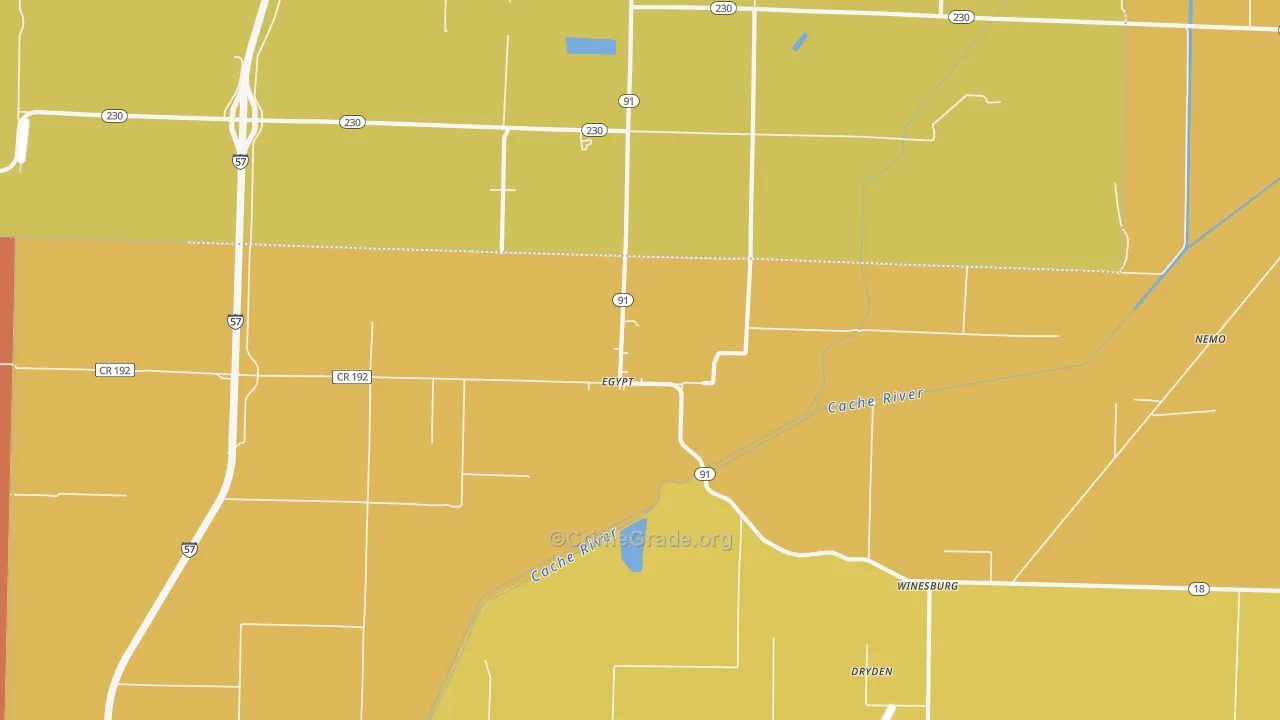 72427, AR Map of Drug-Related Crime Rates