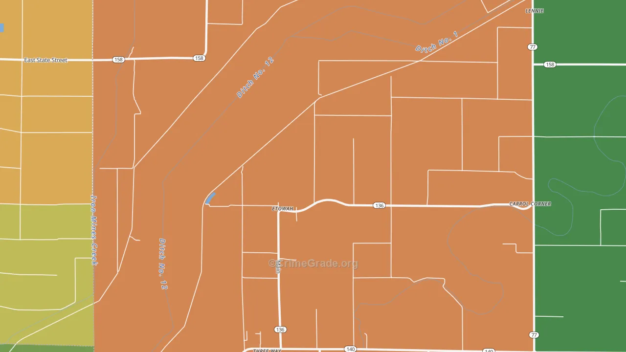 72428, AR Map of Drug-Related Crime Rates